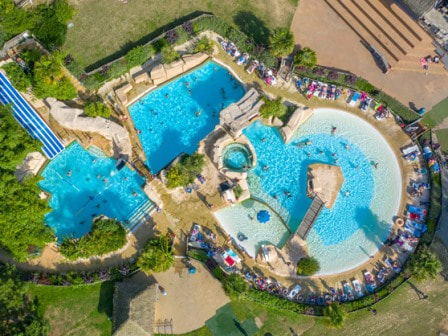 Swimming pools at Domaine des Ormes Campsite in France